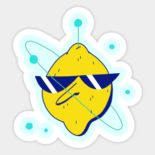 Cool Space Lemon Sticker
